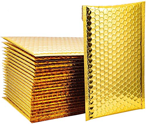 STARVAST 40 Stück gesteppter Umschlag, 152 x 230 mm, Goldfarben von STARVAST