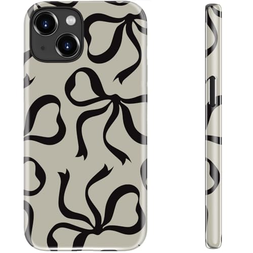 STARVIP Schutzhülle für iPhone 13 Mini, kompatibel mit kabellosem Laden, zweilagiger, stoßfester Schutz mit stilvollem Design, weiches Silikon + Hartschale, Handyhülle für Damen, schwarze Schleifen STARVIP Schutzhülle für iPhone 13 Mini, kompatibel mit kabellosem Laden, zweilagiger, stoßfester Schutz mit stilvollem Design, weiches Silikon + Hartschale, Handyhülle für Damen, schwarze Schleifen von STARVIP