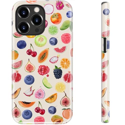 STARVIP Schutzhülle für iPhone 13 Pro, kompatibel mit kabellosem Laden, zweilagiger, stoßfester Schutz mit stilvollem Wildblumen-Design, schicke Schutzhülle für Damen, Obst-Illustration STARVIP Schutzhülle für iPhone 13 Pro, kompatibel mit kabellosem Laden, zweilagiger, stoßfester Schutz mit stilvollem Wildblumen-Design, schicke Schutzhülle für Damen, Obst-Illustration von STARVIP