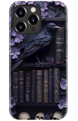 STARVIP Schutzhülle für iPhone 14 Pro, kompatibel mit kabellosem Laden, zweilagiger, stoßfester Schutz mit stilvollem Wildblumen-Design, schicke Schutzhülle für Damen, lila Blumen & Rabe STARVIP Schutzhülle für iPhone 14 Pro, kompatibel mit kabellosem Laden, zweilagiger, stoßfester Schutz mit stilvollem Wildblumen-Design, schicke Schutzhülle für Damen, lila Blumen & Rabe von STARVIP