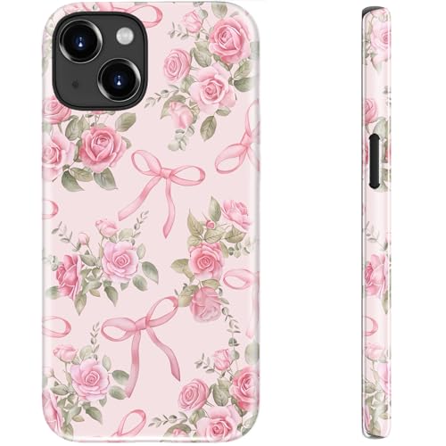 STARVIP Schutzhülle für iPhone 15 Plus, kabelloses Laden, zweilagiger, stoßfester Schutz mit stilvollem Wildblumen-Design, weiches Silikon + Hartschale, süße schicke Handyhülle für Frauen, rosa Rose STARVIP Schutzhülle für iPhone 15 Plus, kabelloses Laden, zweilagiger, stoßfester Schutz mit stilvollem Wildblumen-Design, weiches Silikon + Hartschale, süße schicke Handyhülle für Frauen, rosa Rose von STARVIP