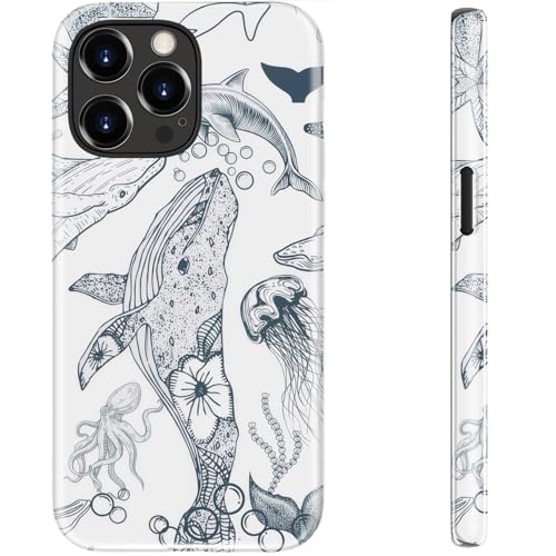 STARVIP Schutzhülle für iPhone 15 Pro Max, kompatibel mit kabellosem Laden, zweilagiger, stoßfester Schutz mit stilvollem Wildblumen-Design, schicke Schutzhülle für Damen, dynamisches Meeresleben STARVIP Schutzhülle für iPhone 15 Pro Max, kompatibel mit kabellosem Laden, zweilagiger, stoßfester Schutz mit stilvollem Wildblumen-Design, schicke Schutzhülle für Damen, dynamisches Meeresleben von STARVIP