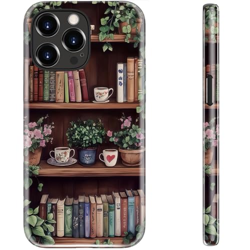 STARVIP Schutzhülle für iPhone 15 Pro Max, kompatibel mit kabellosem Laden, zweilagiger Schutz mit stilvollem Design, weiches Silikon + Hartschale, Handyhülle für Damen, Bücherregal mit Blüten STARVIP Schutzhülle für iPhone 15 Pro Max, kompatibel mit kabellosem Laden, zweilagiger Schutz mit stilvollem Design, weiches Silikon + Hartschale, Handyhülle für Damen, Bücherregal mit Blüten von STARVIP
