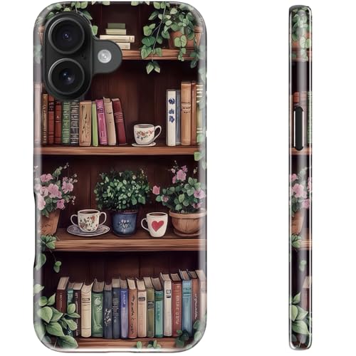 STARVIP Schutzhülle für iPhone 16, kompatibel mit kabellosem Laden, zweilagiger, stoßfester Schutz mit stilvollem Design, weiches Silikon + Hartschale, Handyhülle für Damen, Bücherregal mit Blüten STARVIP Schutzhülle für iPhone 16, kompatibel mit kabellosem Laden, zweilagiger, stoßfester Schutz mit stilvollem Design, weiches Silikon + Hartschale, Handyhülle für Damen, Bücherregal mit Blüten von STARVIP