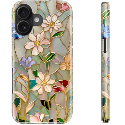 STARVIP Schutzhülle für iPhone 16, kompatibel mit kabellosem Laden, zweilagiger, stoßfester Schutz mit stilvollem Design, weiches Silikon + Hartschale, Handyhülle für Damen, künstlerische Blumen STARVIP Schutzhülle für iPhone 16, kompatibel mit kabellosem Laden, zweilagiger, stoßfester Schutz mit stilvollem Design, weiches Silikon + Hartschale, Handyhülle für Damen, künstlerische Blumen von STARVIP