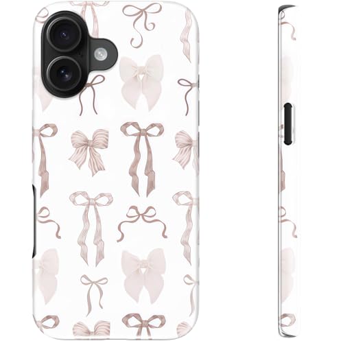 STARVIP Schutzhülle für iPhone 16, kompatibel mit kabellosem Laden, zweilagiger, stoßfester Schutz mit stilvollem Design, weiches Silikon + Hartschale, Handyhülle für Damen, zarte Schleifen STARVIP Schutzhülle für iPhone 16, kompatibel mit kabellosem Laden, zweilagiger, stoßfester Schutz mit stilvollem Design, weiches Silikon + Hartschale, Handyhülle für Damen, zarte Schleifen von STARVIP