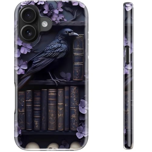 STARVIP Schutzhülle für iPhone 16, kompatibel mit kabellosem Laden, zweilagiger, stoßfester Schutz mit stilvollem Wildblumen-Design, schicke Schutzhülle für Damen, lila Blumen & Rabe STARVIP Schutzhülle für iPhone 16, kompatibel mit kabellosem Laden, zweilagiger, stoßfester Schutz mit stilvollem Wildblumen-Design, schicke Schutzhülle für Damen, lila Blumen & Rabe von STARVIP