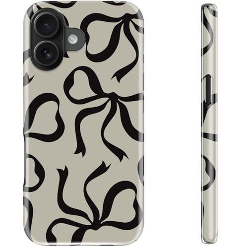 STARVIP Schutzhülle für iPhone 16 Plus, kompatibel mit kabellosem Laden, zweilagiger, stoßfester Schutz mit stilvollem Design, weiches Silikon + Hartschale, Handyhülle für Damen, schwarze Schleifen STARVIP Schutzhülle für iPhone 16 Plus, kompatibel mit kabellosem Laden, zweilagiger, stoßfester Schutz mit stilvollem Design, weiches Silikon + Hartschale, Handyhülle für Damen, schwarze Schleifen von STARVIP