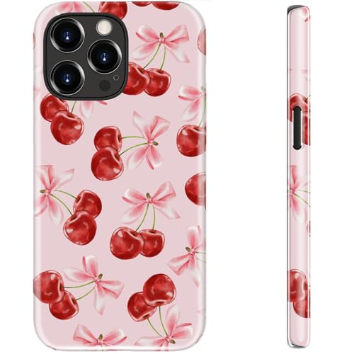 STARVIP Schutzhülle für iPhone 16 Pro Max, kabelloses Laden, zweilagiger, stoßfester Schutz mit süßer Wildblume, weiches Silikon + Hartschale, schicke Handyhülle für Frauen – süße Kirschschleife STARVIP Schutzhülle für iPhone 16 Pro Max, kabelloses Laden, zweilagiger, stoßfester Schutz mit süßer Wildblume, weiches Silikon + Hartschale, schicke Handyhülle für Frauen – süße Kirschschleife von STARVIP