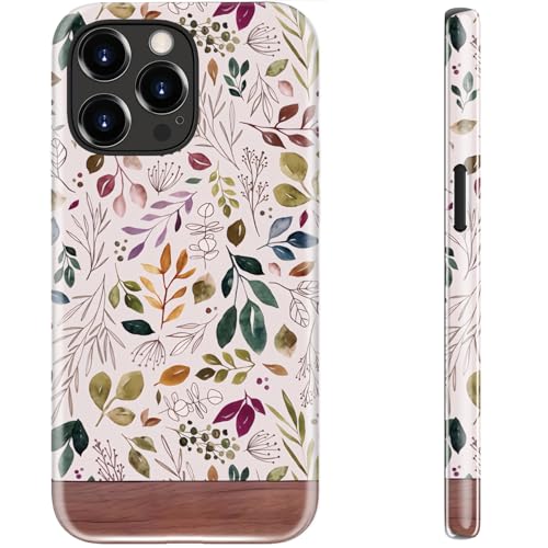 STARVIP Schutzhülle für iPhone 16 Pro Max, kompatibel mit kabellosem Laden, zweilagiger, stoßfester Schutz mit stilvollem Wildblumen-Design, schicke Schutzhülle für Damen, lebendiges Blattwerk STARVIP Schutzhülle für iPhone 16 Pro Max, kompatibel mit kabellosem Laden, zweilagiger, stoßfester Schutz mit stilvollem Wildblumen-Design, schicke Schutzhülle für Damen, lebendiges Blattwerk von STARVIP