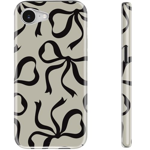 STARVIP Schutzhülle für iPhone 16e, kompatibel mit kabellosem Laden, zweilagiger, stoßfester Schutz mit stilvollem Design, weiches Silikon + Hartschale, Handyhülle für Damen, schwarze Schleifen STARVIP Schutzhülle für iPhone 16e, kompatibel mit kabellosem Laden, zweilagiger, stoßfester Schutz mit stilvollem Design, weiches Silikon + Hartschale, Handyhülle für Damen, schwarze Schleifen von STARVIP