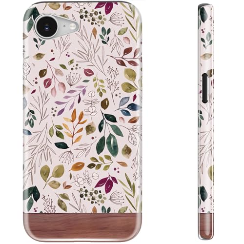 STARVIP Schutzhülle für iPhone 16e, kompatibel mit kabellosem Laden, zweilagiger, stoßfester Schutz mit stilvollem Wildblumen-Design, schicke Schutzhülle für Damen, lebendiges Blattwerk STARVIP Schutzhülle für iPhone 16e, kompatibel mit kabellosem Laden, zweilagiger, stoßfester Schutz mit stilvollem Wildblumen-Design, schicke Schutzhülle für Damen, lebendiges Blattwerk von STARVIP
