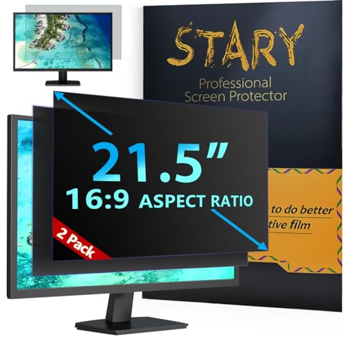 [2 Pack] Computer Sichtschutz 21,5 Zoll Filter für 16:9 Widescreen Monitor Computer Bildschirm Sichtschutz Schild Anti-Glare Protector von STARY