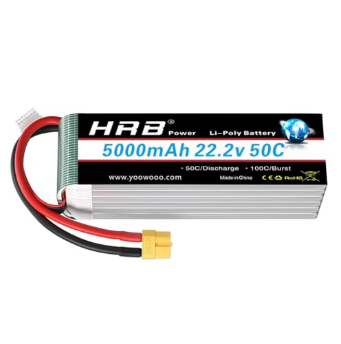 STASRC HRB 6S 5000mAh 22.2V 50C Lipo Batterie XT60 Stecker Geeignet für RC Quadcopter Hubschrauber Flugzeug Auto Boot LKW STASRC HRB 6S 5000mAh 22.2V 50C Lipo Batterie XT60 Stecker Geeignet für RC Quadcopter Hubschrauber Flugzeug Auto Boot LKW von STASRC