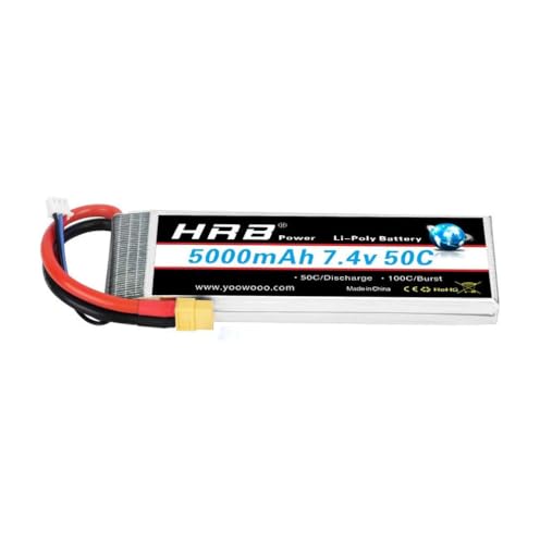 STASRC HRB 7.4V 5000mAh 50C XT60 Stecker Lipo Akku Geeignet für RC Auto RC Flugzeug RC Truck RC Boot STASRC HRB 7.4V 5000mAh 50C XT60 Stecker Lipo Akku Geeignet für RC Auto RC Flugzeug RC Truck RC Boot von STASRC