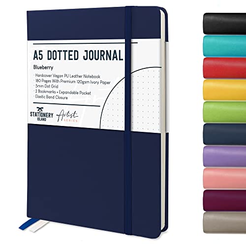 STATIONERY ISLAND Bullet Dotted Journal, Notizbuch A5 Dotted, 180 Seiten Premium 120 g/m² Papier, Hardcover Journal Dotted, Notizbuch Gepunktet STATIONERY ISLAND Bullet Dotted Journal, Notizbuch A5 Dotted, 180 Seiten Premium 120 g/m² Papier, Hardcover Journal Dotted, Notizbuch Gepunktet von STATIONERY ISLAND