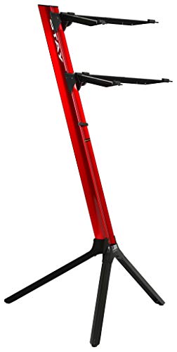 STAY Slim Keyboardständer mit 2 Ebenen oberste Stufe, gebogen rot STAY Slim Keyboardständer mit 2 Ebenen oberste Stufe, gebogen rot von STAY MUSIC