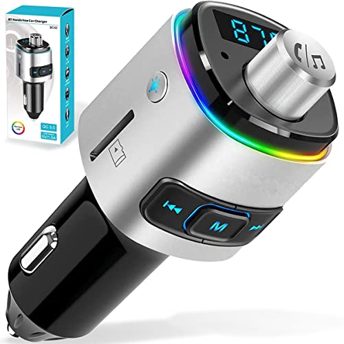 STAZER FM Transmitter Auto Bluetooth, Wireless Radio Receiver mit Freisprecheinrichtung, USB A Multi-Port Autoladegerät, MP3-Musikplayer mit Unterstützung für TF-Speicherkarten und USB-Flash von STAZER