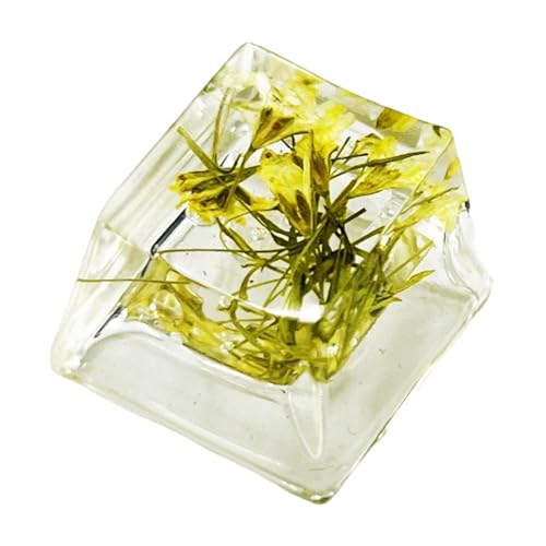 STBQHG Dekorative Epoxidharz-Tastatur mit echter Blume, durchscheinende Handwerkskunst von STBQHG