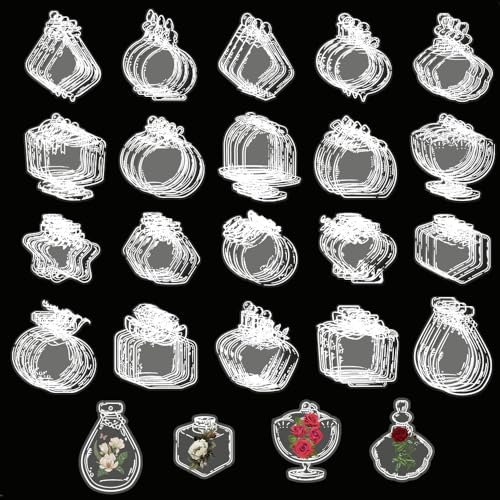 STCRERAG 80 Stück Transparente Lesezeichen PET - 16 Arten Form DIY Trockenblumen Lesezeichen - Schönes Set für Blumen von STCRERAG