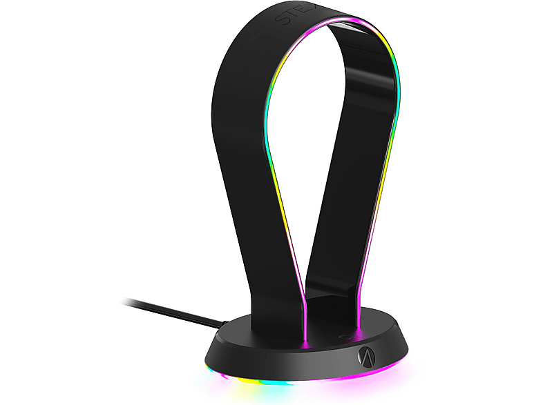 STEALTH LED Headset Ständer mit USB Ports, Ständer, Schwarz von STEALTH