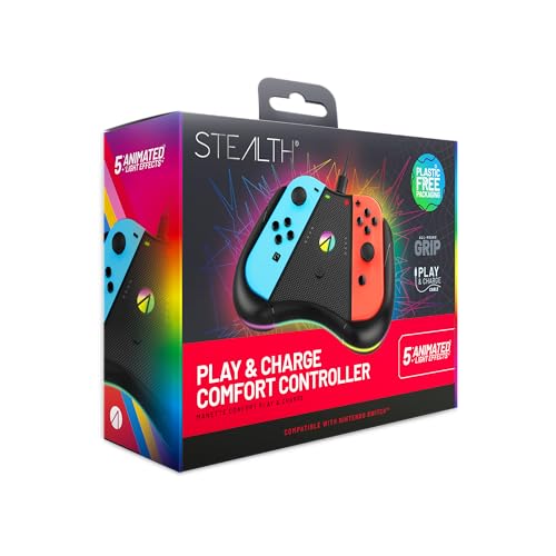 STEALTH Light-Up Play & Charge Komfortcontroller Kompatibel mit Switch Joy Controllern von STEALTH