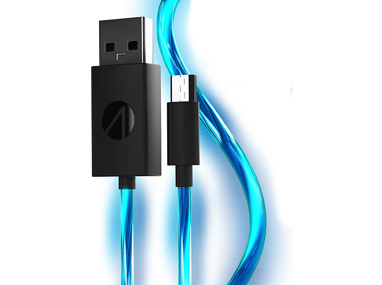 STEALTH USB Kabel (2x 2m) Play&Charge mit LED Beleuchtung USB-Kabel, Mehrfarbig von STEALTH