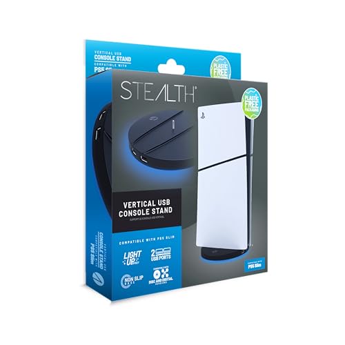STEALTH Vertikaler Ständer – kompatibel mit Disc- und Digitalversionen der PS5 Slim Konsole von STEALTH