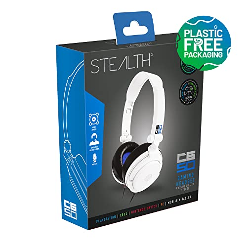 Stealth C6-50 Stereo-Gaming-Headset – Weiß & Blau, Multi-Plattform kompatibel mit Xbox One, Serie S/X, PS4/5, Switch, PC, Handy und Tablet [Video Game] von STEALTH