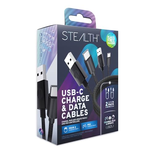 USB-C Lade & Data Kabel Twin Pack für PS VR2 (2x 2m) von STEALTH