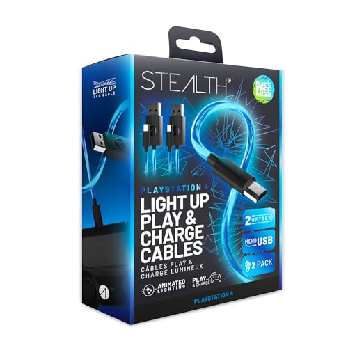 USB Kabel (2x 2m) Play&Charge mit LED Beleuchtung von STEALTH