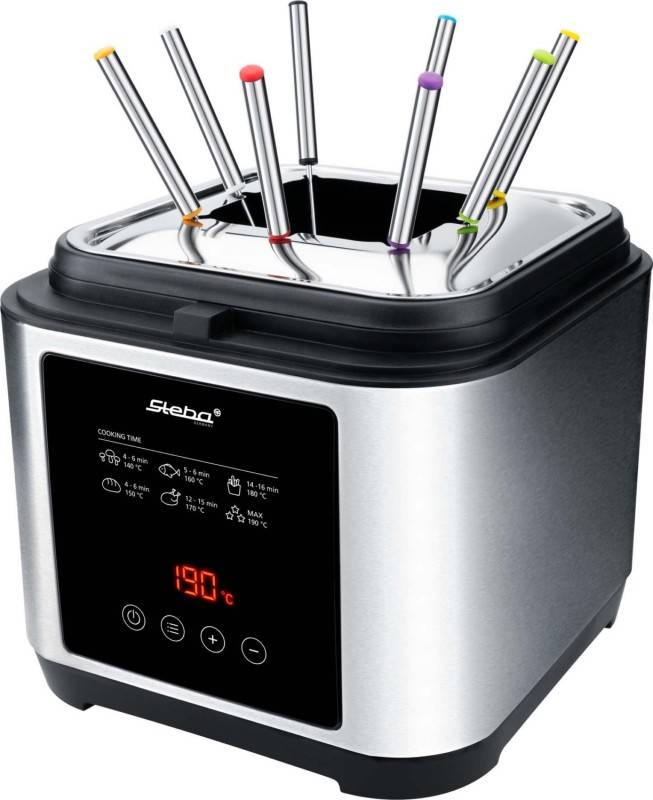 Steba DF 150 F Fritteuse/Fondue-Set 1200W 2,5L bis 190°C 8 Fonduegabeln Steba DF 150 F Fritteuse/Fondue-Set 1200W 2,5L bis 190°C 8 Fonduegabeln von STEBA Elektrogeräte GmbH & Co.