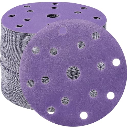 STEBRUAM 50 Stück Schleifpapier 150mm Klett 180 Körnung 15 Loch Rund schleifscheiben Set für 6 Zoll Exzenterschleifer für Holz Metall und Farbe STEBRUAM 50 Stück Schleifpapier 150mm Klett 180 Körnung 15 Loch Rund schleifscheiben Set für 6 Zoll Exzenterschleifer für Holz Metall und Farbe von STEBRUAM