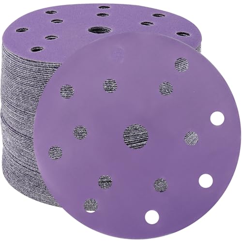 STEBRUAM 50 Stück Schleifpapier 150mm Klett 80 Körnung 15 Loch Rund schleifscheiben Set für 6 Zoll Exzenterschleifer für Holz Metall und Farbe STEBRUAM 50 Stück Schleifpapier 150mm Klett 80 Körnung 15 Loch Rund schleifscheiben Set für 6 Zoll Exzenterschleifer für Holz Metall und Farbe von STEBRUAM