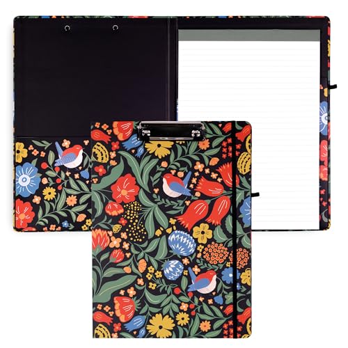 Steel Mill & Co Niedliches Klemmbrett mit nachfüllbarem, liniertem Notizblock und Innentasche, Standard-Padfolio für Arbeit, Wanderlust Steel Mill & Co Niedliches Klemmbrett mit nachfüllbarem, liniertem Notizblock und Innentasche, Standard-Padfolio für Arbeit, Wanderlust von STEEL MILL AND CO.