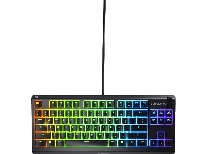 STEELSERIES APEX 3 TKL, Gaming Tastatur, Rubberdome, Sonstiges, Kabelgebunden, Schwarz von STEELSERIES