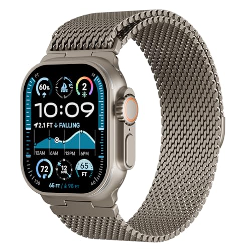 STEEZRD Metall Ersatzarmband Kompatibel mit Apple Watch Armband 49mm 46mm 45mm 44mm 42mm Damen Herren, Milanaise Edelstahl Magnetisch Armbänder für iWatch Ultra 2/Ultra Series 10 9 8 7 6 5 4 3 SE von STEEZRD