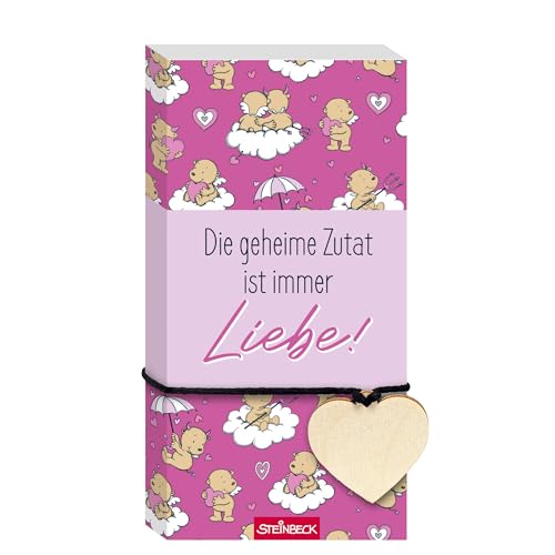 STEINBECK Geschenkblock - Die geheime Zutat ist immer Liebe! - Geschenkblock mit Herz aus Holz STEINBECK Geschenkblock - Die geheime Zutat ist immer Liebe! - Geschenkblock mit Herz aus Holz von STEINBECK
