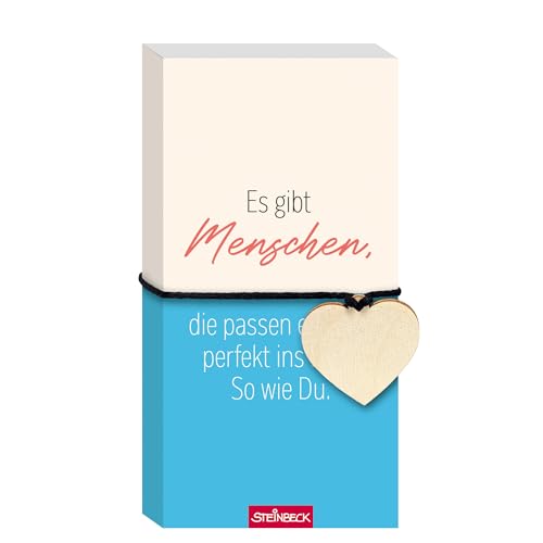 STEINBECK Geschenkblock - Es gibt Menschen, die passen einfach perfekt ins Herz! So wie Du. - Geschenkblock mit Herz aus Holz STEINBECK Geschenkblock - Es gibt Menschen, die passen einfach perfekt ins Herz! So wie Du. - Geschenkblock mit Herz aus Holz von STEINBECK