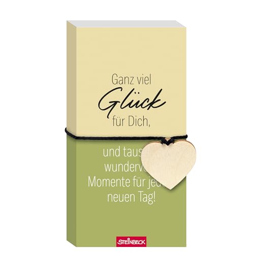 STEINBECK Geschenkblock - Ganz viel Glück für Dich! - Geschenkblock mit Herz aus Holz STEINBECK Geschenkblock - Ganz viel Glück für Dich! - Geschenkblock mit Herz aus Holz von STEINBECK
