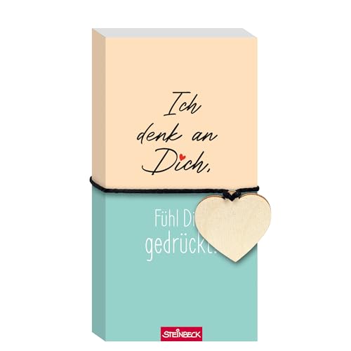 STEINBECK Geschenkblock - Ich denk an Dich, fühl Dich gedrückt! - Geschenkblock mit Herz aus Holz STEINBECK Geschenkblock - Ich denk an Dich, fühl Dich gedrückt! - Geschenkblock mit Herz aus Holz von STEINBECK