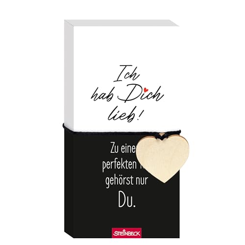 STEINBECK Geschenkblock - Zu einem perfekten Tag gehörst nur Du! - Geschenkblock mit Herz aus Holz STEINBECK Geschenkblock - Zu einem perfekten Tag gehörst nur Du! - Geschenkblock mit Herz aus Holz von STEINBECK