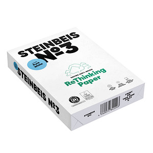 STEINBEIS Recyclingpapier No.3 DIN A4 80 g/qm 500 Blatt von STEINBEIS