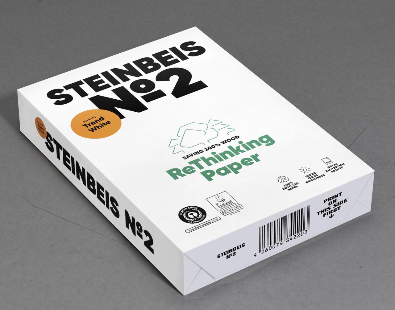 STEINBEIS Recyclingpapier Steinbeis Papier Trend White DIN A4 80 g/m² von STEINBEIS