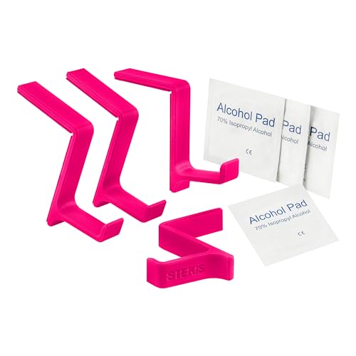 STEKIS - Headset Halterung Haken für Monitor - Pink - 4 Stück im kompakten Design mit Reinigungstuch - Kopfhörer Halter Bildschirm - Made in Germany STEKIS - Headset Halterung Haken für Monitor - Pink - 4 Stück im kompakten Design mit Reinigungstuch - Kopfhörer Halter Bildschirm - Made in Germany von STEKIS