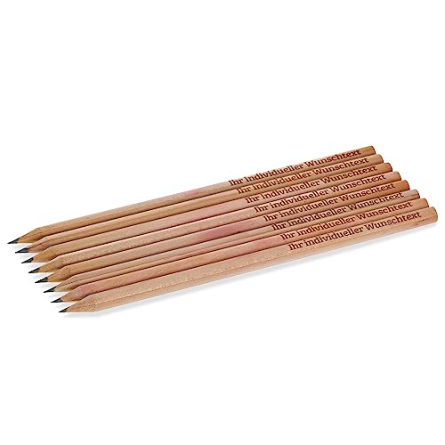 STEMPEL-FABRIK 25 Stück personalisierte Holzbleistifte/Bleistifte mit Wunschtext/Namen/Webseite (max. Gravurmaß 80x5 mm) von STEMPEL-FABRIK