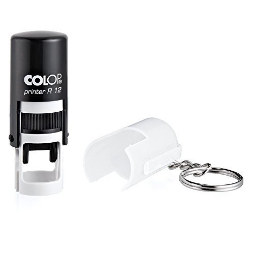 Stempel Colop Printer R 12 mit Schlüsselanhänger custom (ø12 mm - 2 Zeilen) mit individueller Textpl von STEMPEL-FABRIK