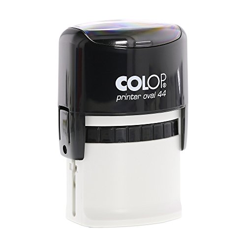 Stempel Colop Printer oval 44 custom (44x28 mm - 5 Zeilen) mit individueller Textplatte Farbe Schwarz von STEMPEL-FABRIK