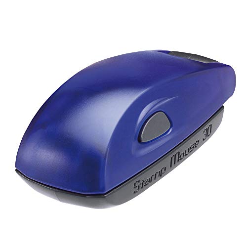 Stempel Colop Stamp Mouse 30 custom (47x18 mm - 5 Zeilen) mit individueller Textplatte Farbe Indigo von STEMPEL-FABRIK