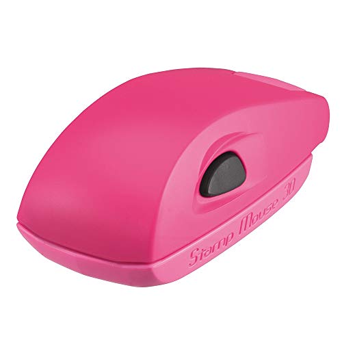 Stempel Colop Stamp Mouse 30 custom (47x18 mm - 5 Zeilen) mit individueller Textplatte Farbe Pink von STEMPEL-FABRIK